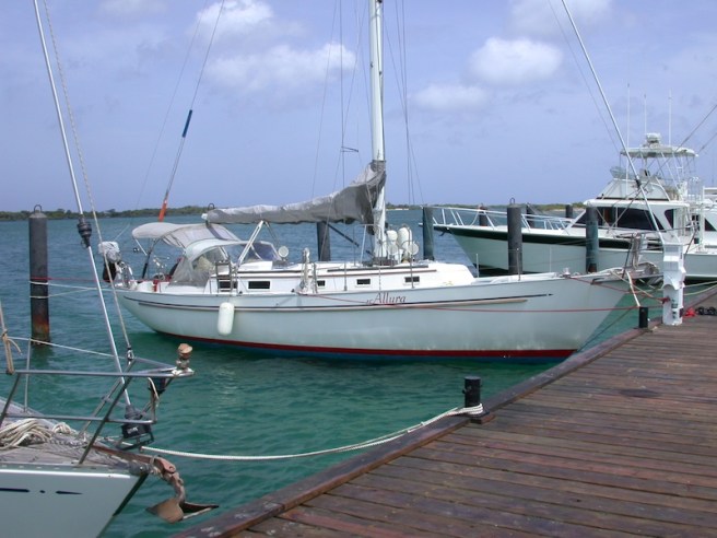 At the dock in Aruba