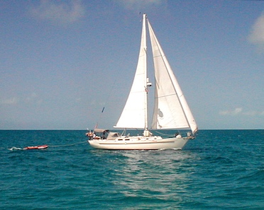 Sailing form Exumas to the Abacos, Bahamas