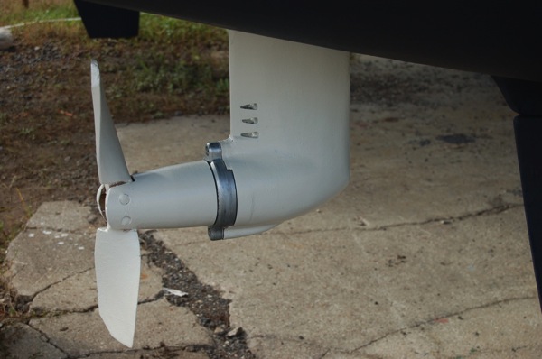 Folding prop in open position