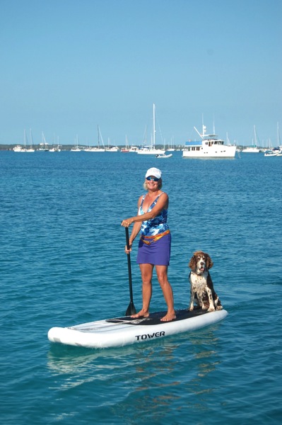 Jasper on Paddle Board
